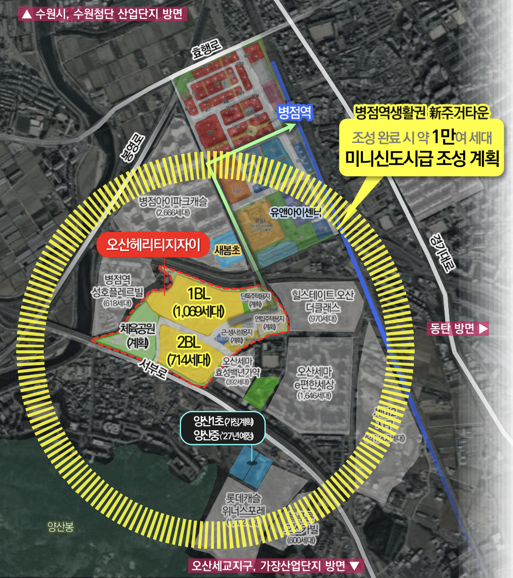 오산 내삼미2구역 개발계획 및 교통망 현황